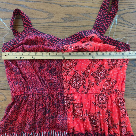 Lane Bryant sleeveless red bandana Patchwork Midi Bohemian Midi Summer dress 16 - Picture 14 of 16